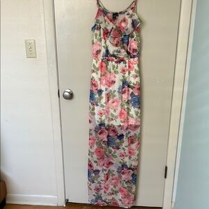 Floral Maxi Dress with Ruffle Detail